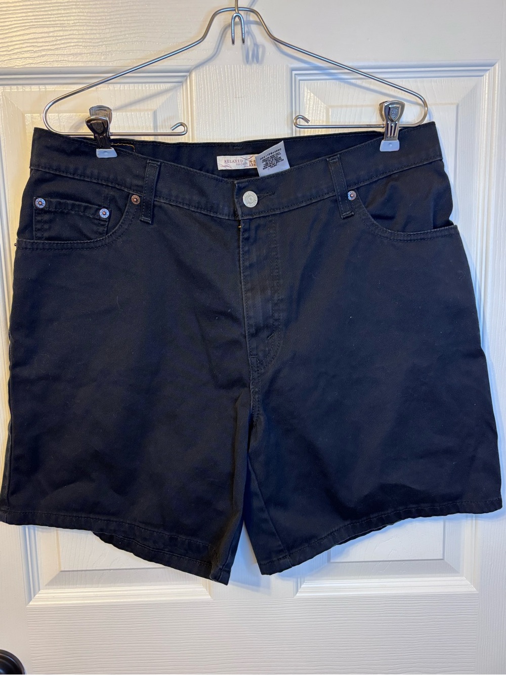 Levi’s 550 Relaxed Women’s Black Denim Shorts Size 14 Stretch Classic